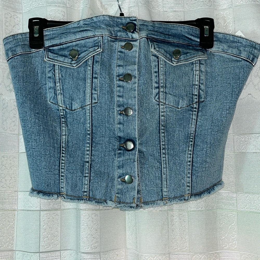 Plus Size Denim Corset